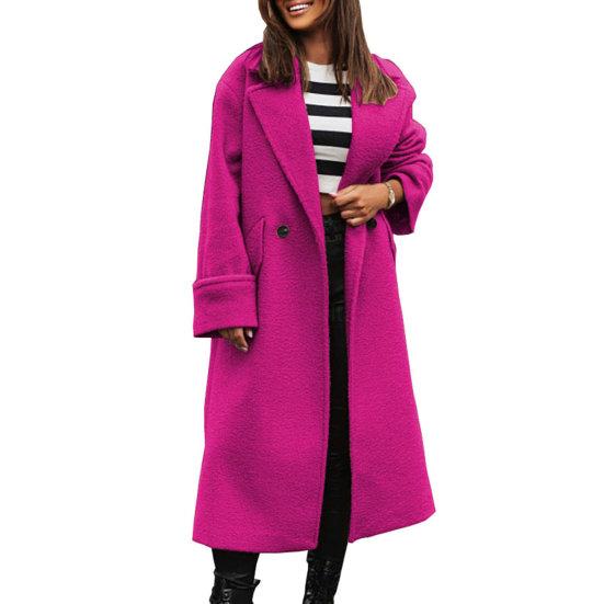 Oversized wollen jas - dubbelzijdige damesouterwear