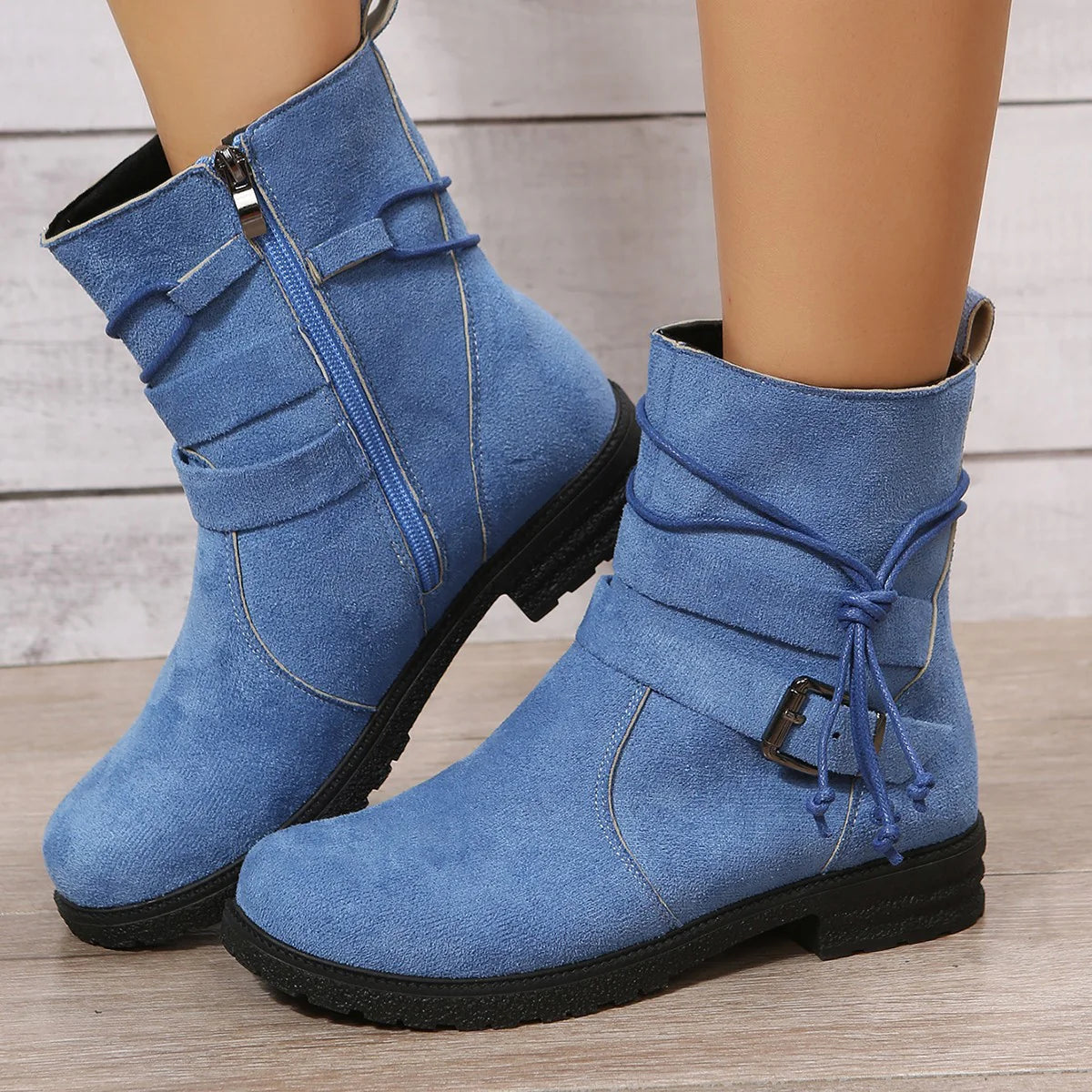 Ankle boots - stijlvolle suède dames schoenen