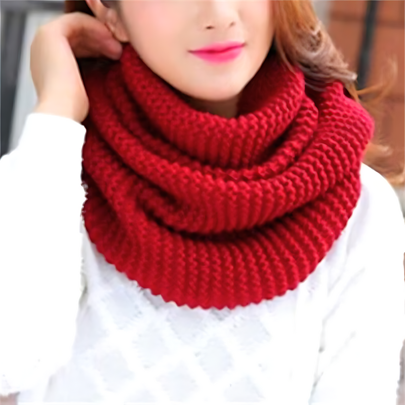 Gebreide infinity sjaal - warme dames winteraccessoire - Bakkermode.nl