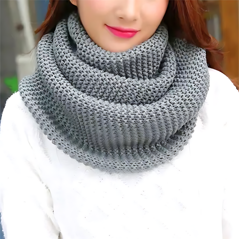 Gebreide infinity sjaal - warme dames winteraccessoire - Bakkermode.nl