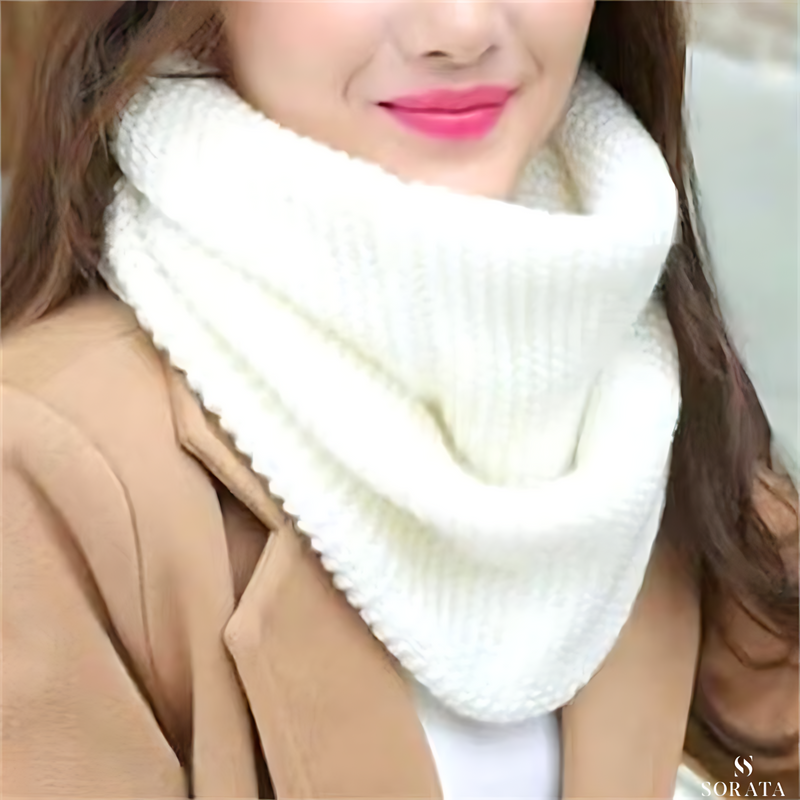 Gebreide infinity sjaal - warme dames winteraccessoire - Bakkermode.nl