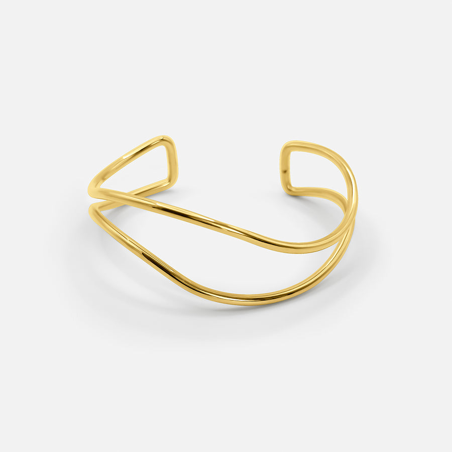 Vrouwen gouden cuff bracelet - stijlvolle open accessoire voor avondkleding