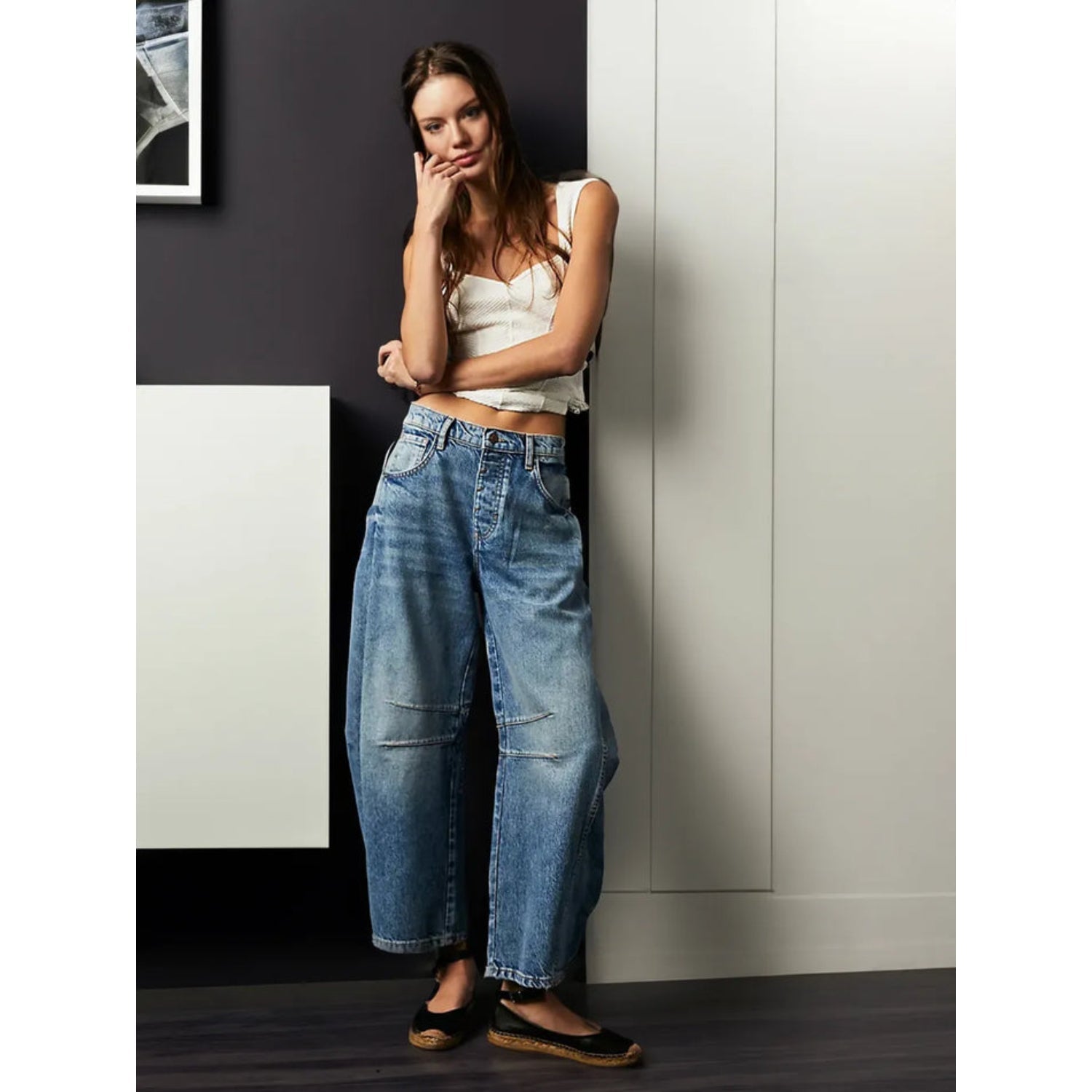Brede pijpen denim jeans - casual stijlvol voor dames