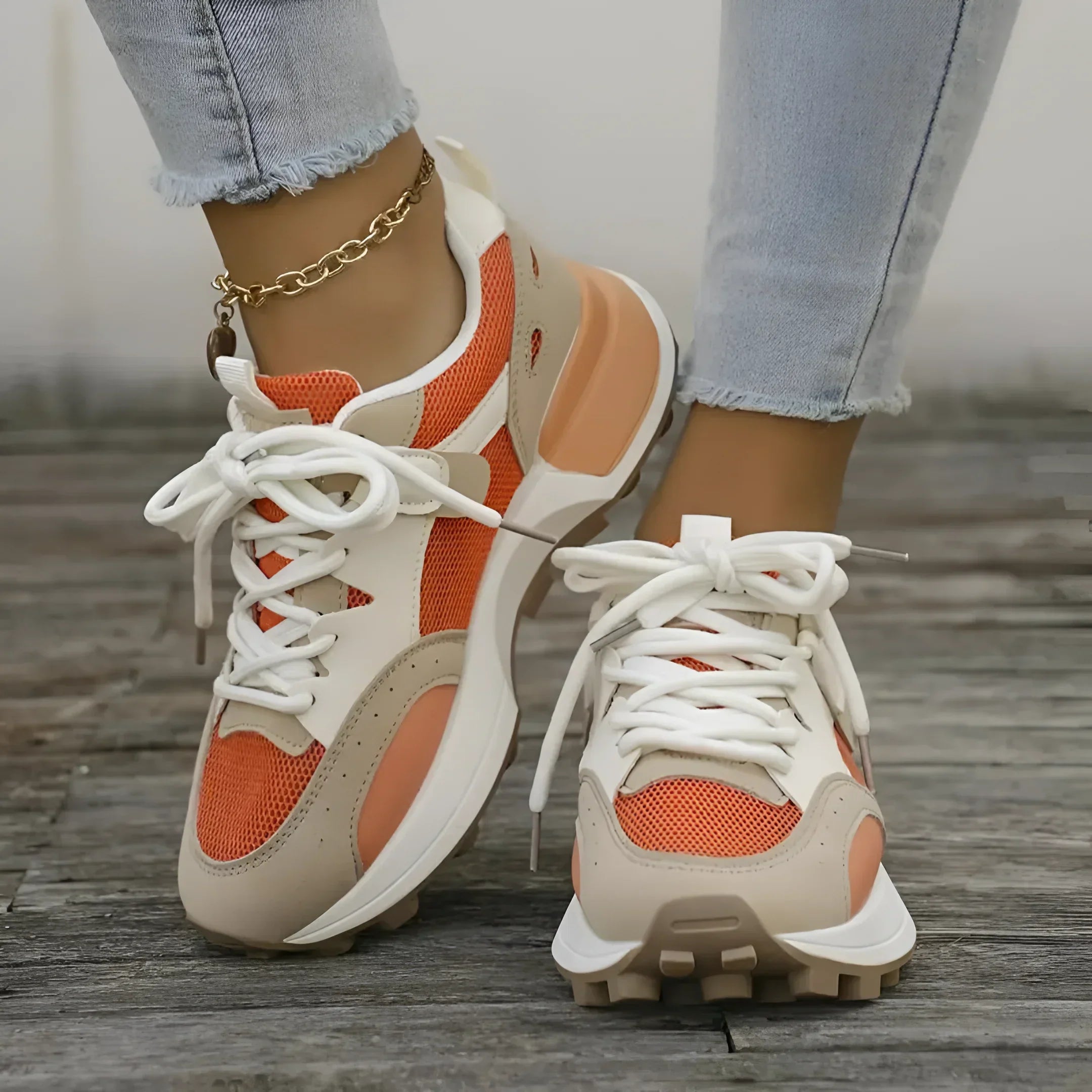 Dames gezellige antislip enkel sneakers - trendy sportieve schoenen