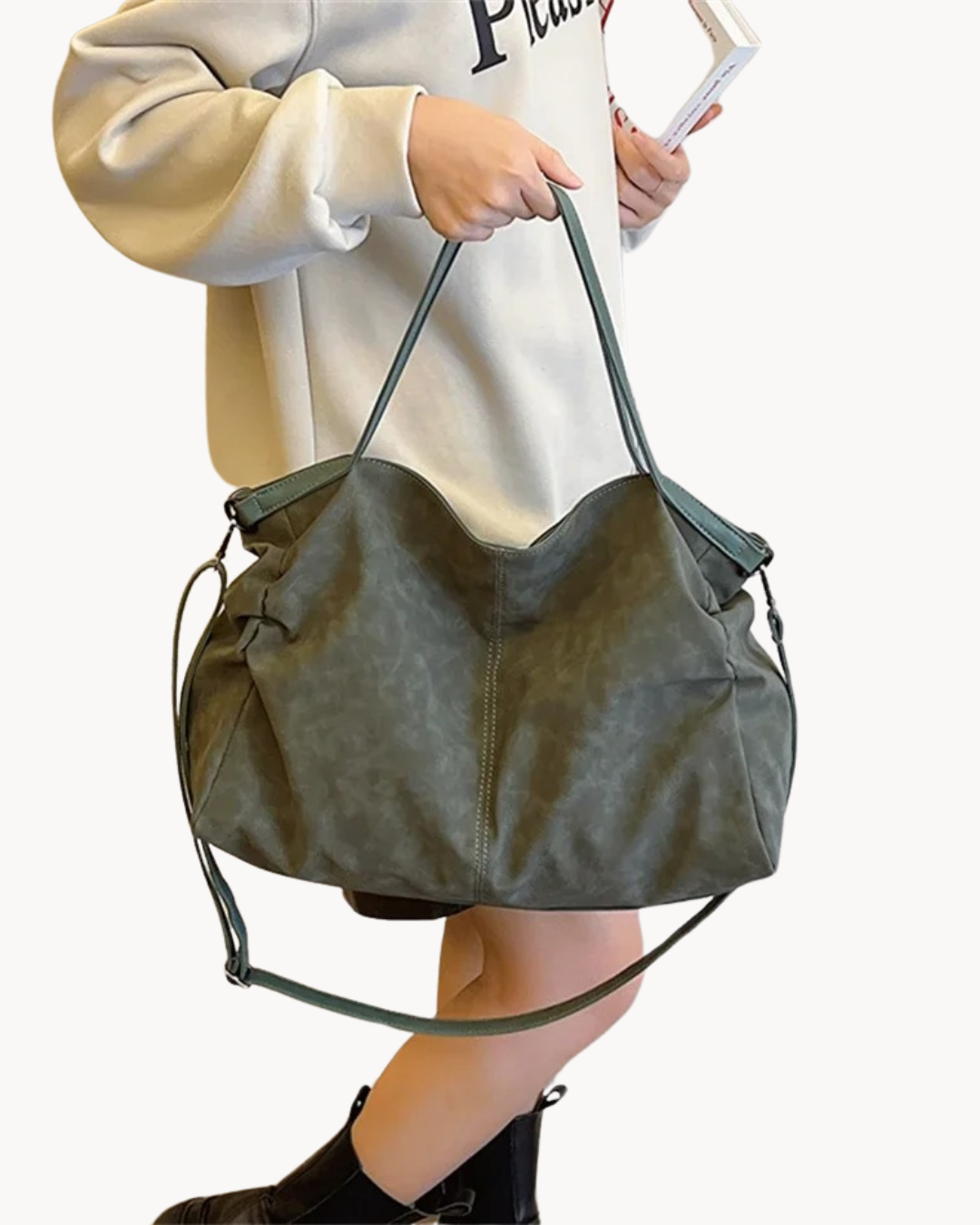 Dames grote leren tote bag - ruime handtas voor veelzijdig dagelijks gebruik