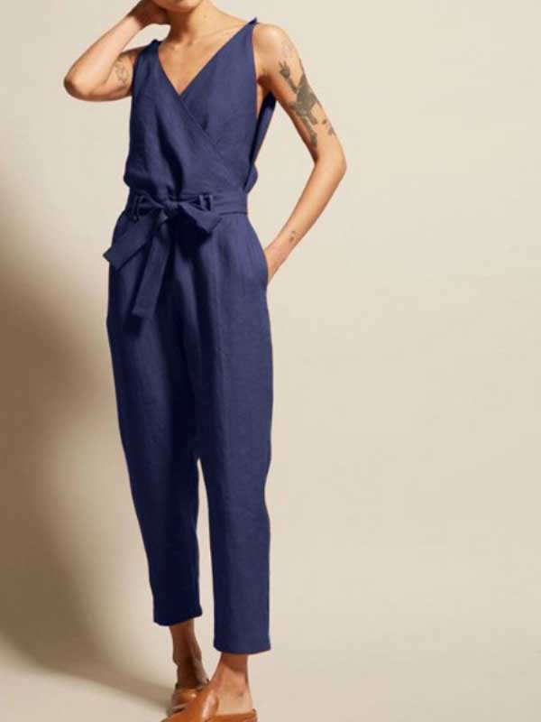 Dames jumpsuit - elegante wikkelontwerp voor een dagelijkse chique stijl