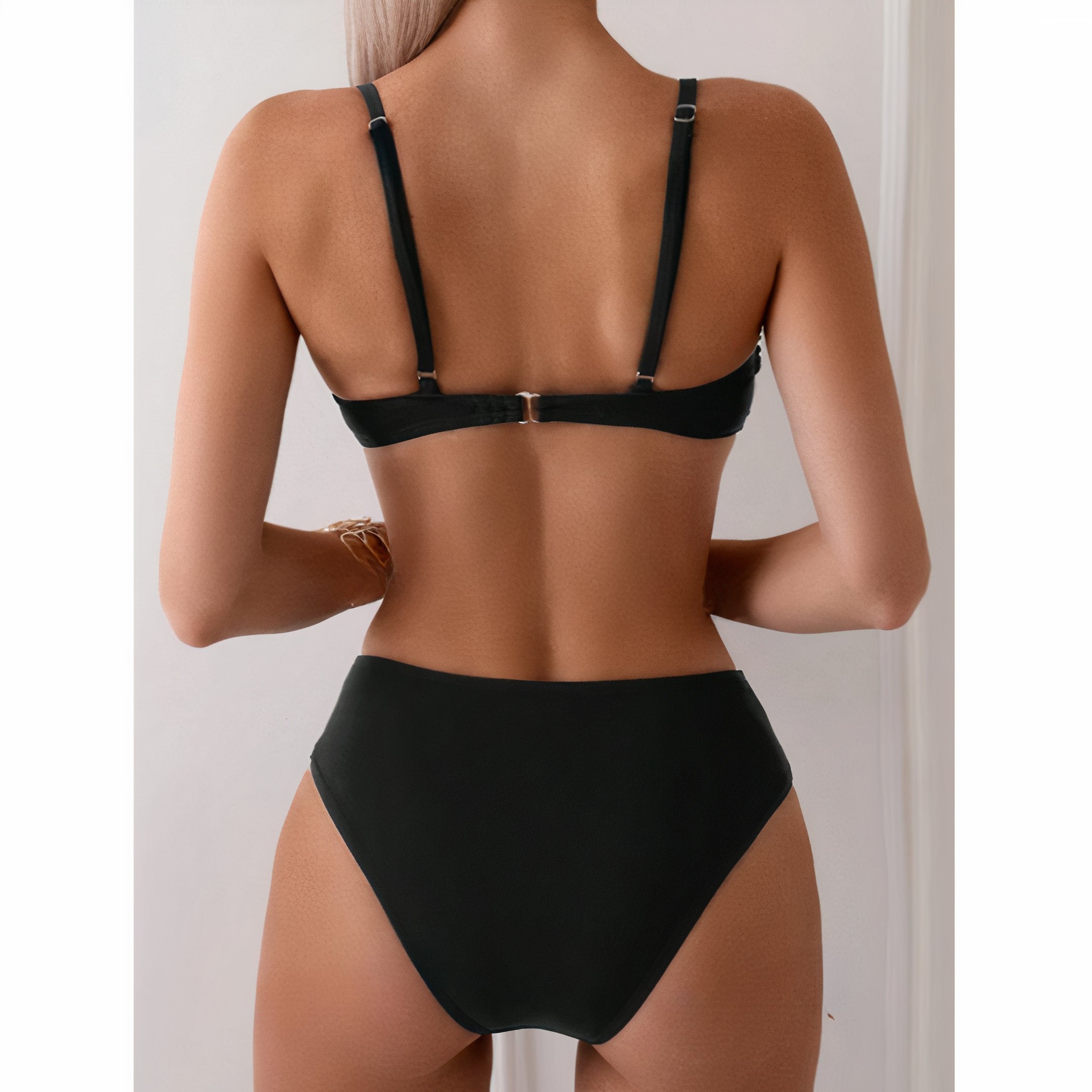 2-delige dames zwemkleding hoogzit bikini set - elegante strandoutfit
