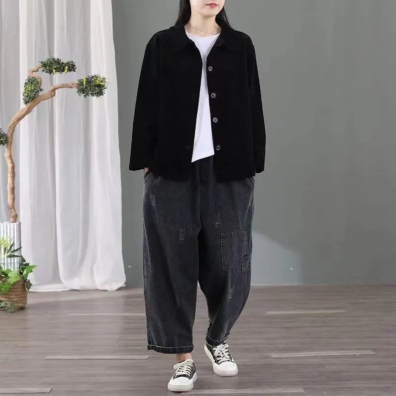 Dames casual jacket - cozy oversized pasvorm met functionele zakken voor dagelijks gebruik - zachte stof voor lagen