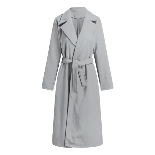 Elegante lange wikkeljas - stijlvolle winterouterwear voor dames - Bakkermode.nl