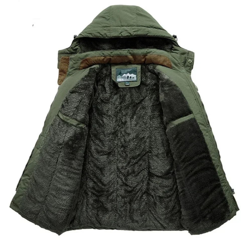 Parka jack - robuuste fleece-gevoerde buitenjas voor mannen