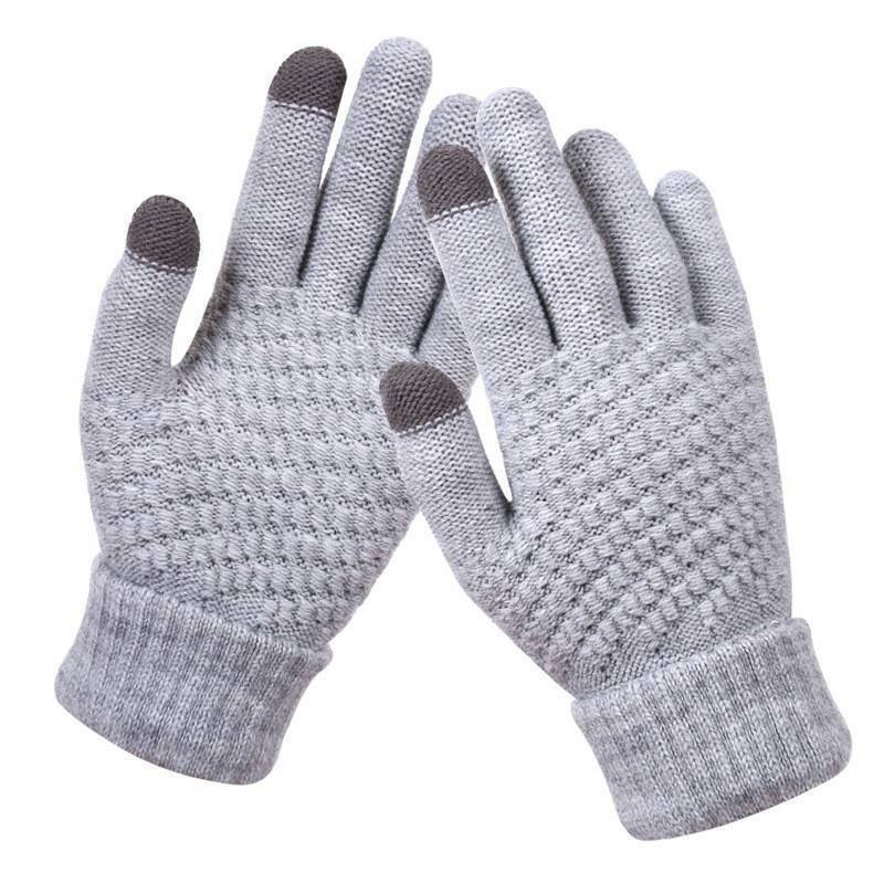 Touchscreen gebreide handschoenen - dames winterhandschoenen voor smartphonegebruik - Bakkermode.nl