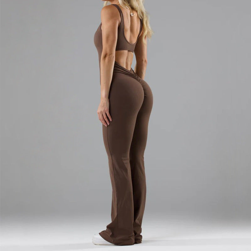 Strakke yoga bodysuit - casual naadloos met open details dameskleding - Bakkermode.nl