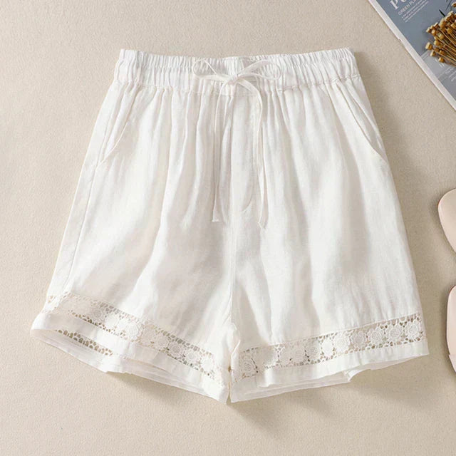 Dames linnen blend shorts - stijlvolle en relaxte zomerlook
