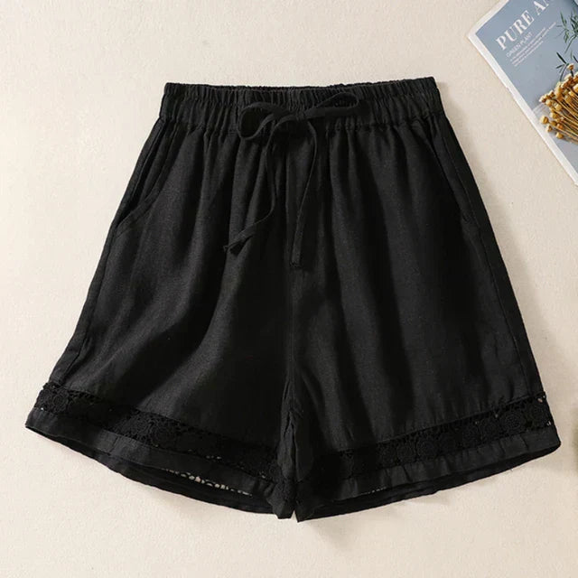Dames linnen blend shorts - stijlvolle en relaxte zomerlook