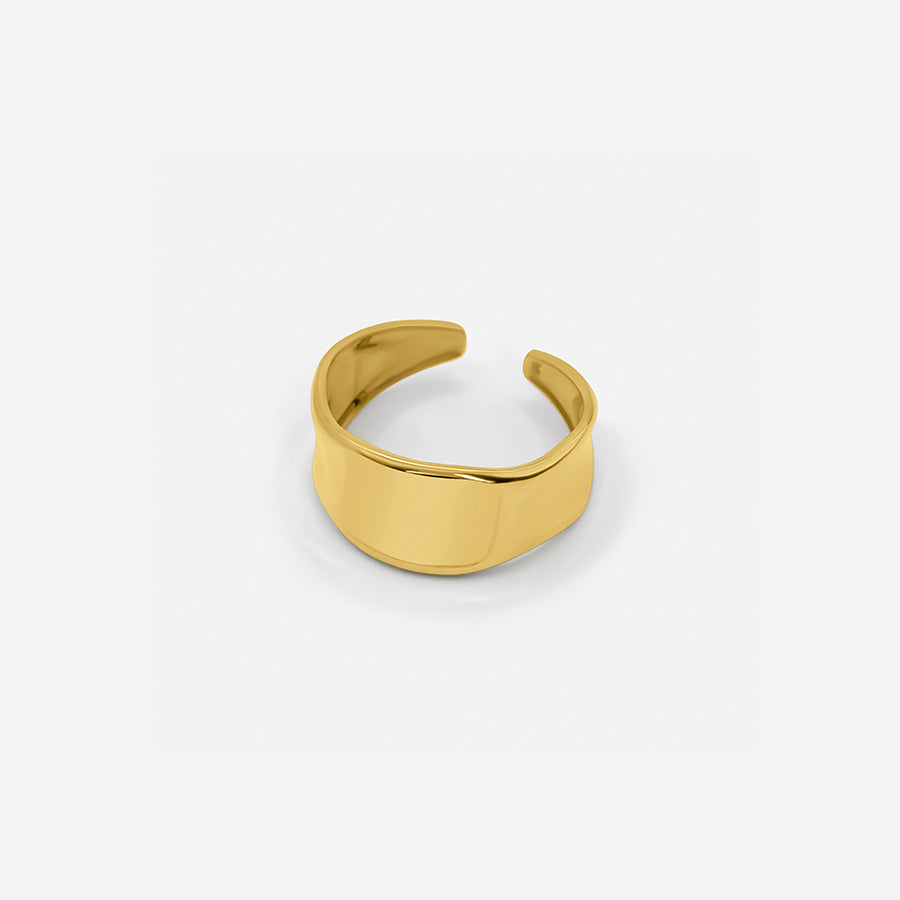 Vrouwen cuff ring met verfijnd gouden ontwerp - eigentijds lichtgewicht accessoire voor dames