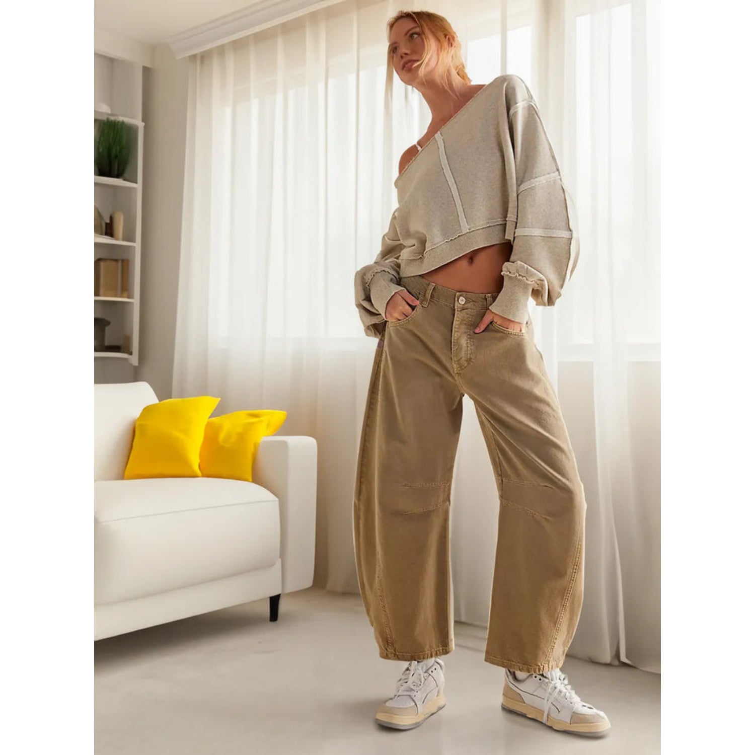 Brede pijpen denim jeans - casual stijlvol voor dames