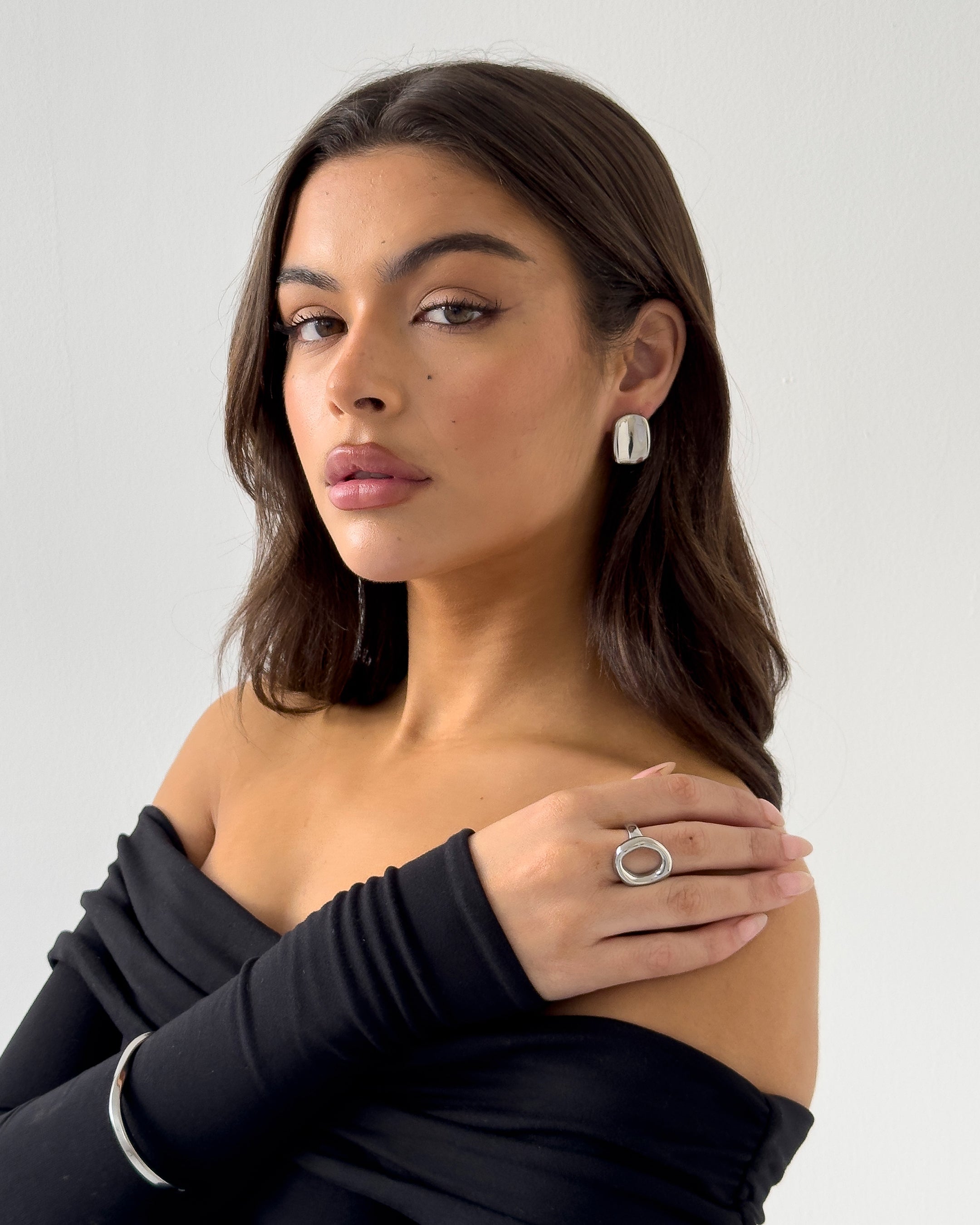 Dames zilveren ring met hollow design - stijlvolle accessoire voor dagelijkse elegantie