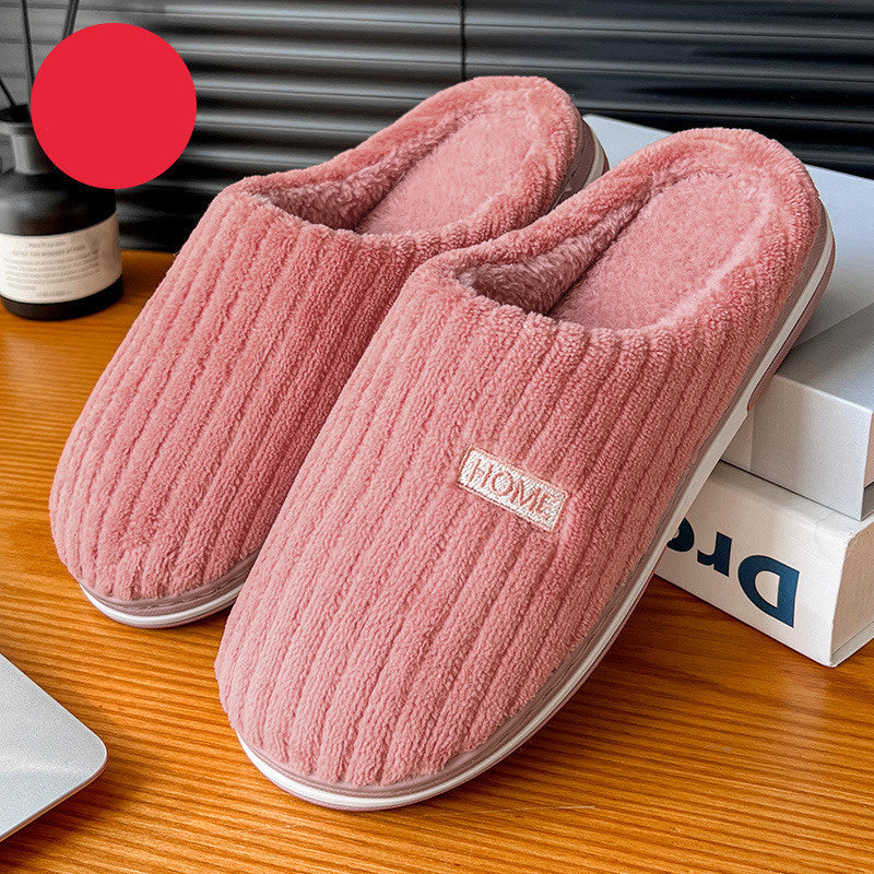 Warme pantoffels - comfortabele ribstof dames huis slippers met zachte voering - Bakkermode.nl