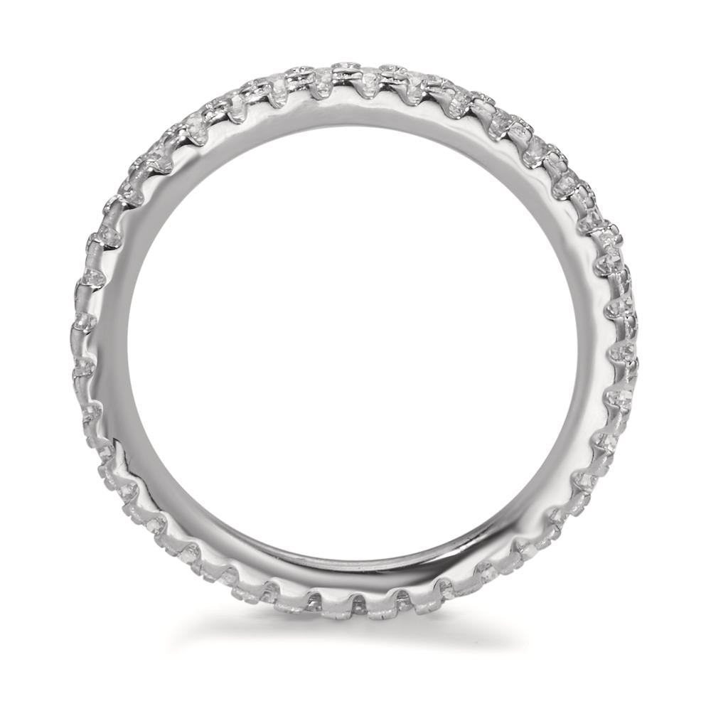 Eternity ring - rhodium-plated zilveren damesring met zirconia