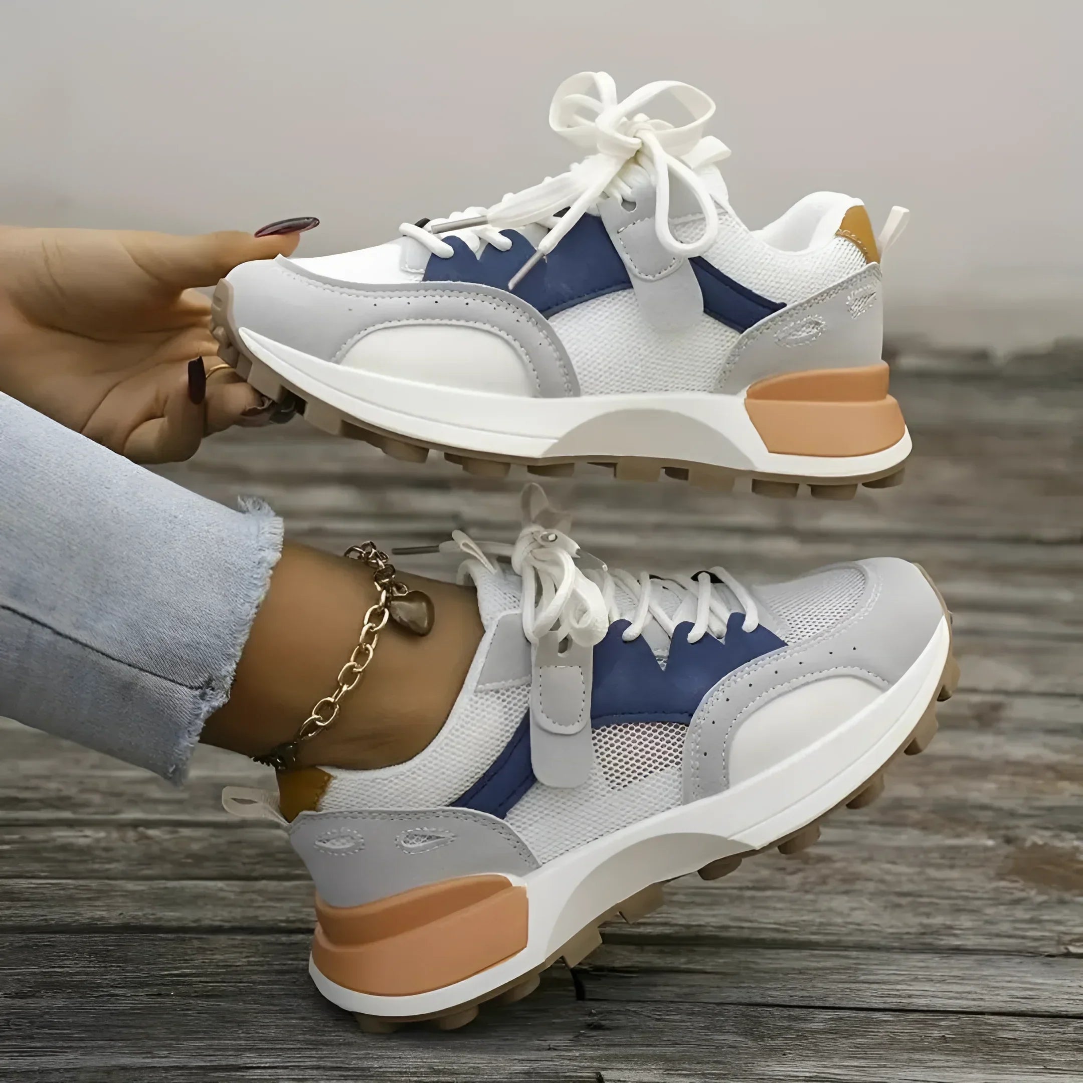 Dames gezellige antislip enkel sneakers - trendy sportieve schoenen