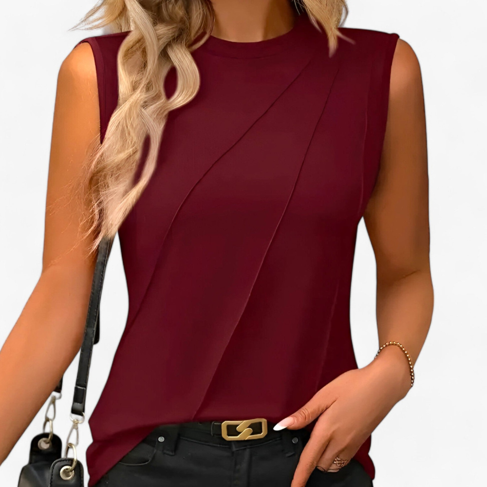 Dames mouwloze blouse - elegante en stijlvolle top voor casual en zakelijke looks