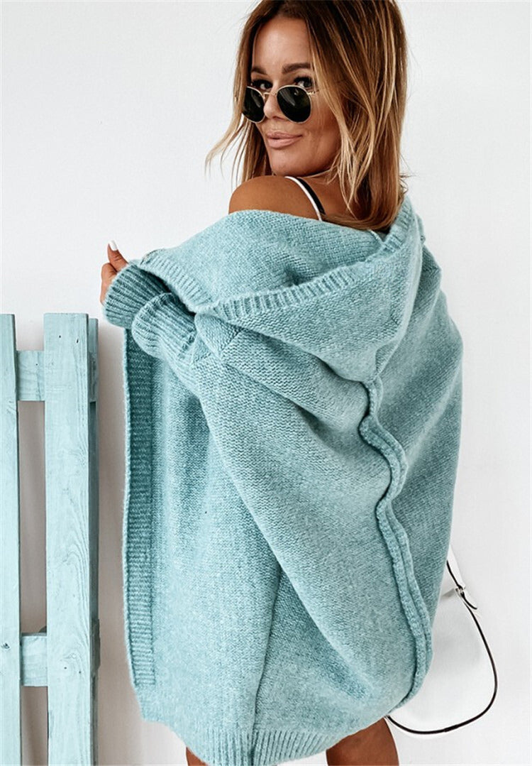 Chunky gebreide cardigan - oversized damestrui - Bakkermode.nl