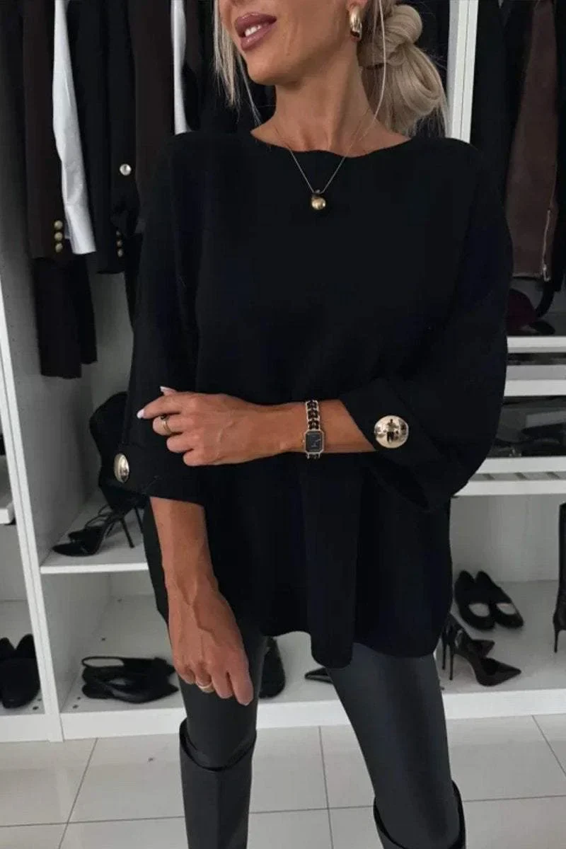 Trui top - stijlvolle losse fit dames gebreide jumper - Bakkermode.nl