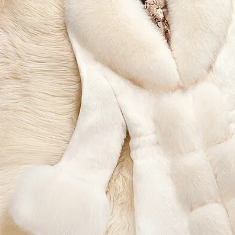 Luxe jas met bontafwerking - stijlvolle damesoutwear