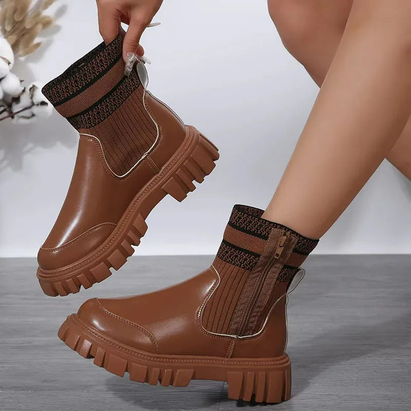 Enkelboots - trendy dames met chunky zool