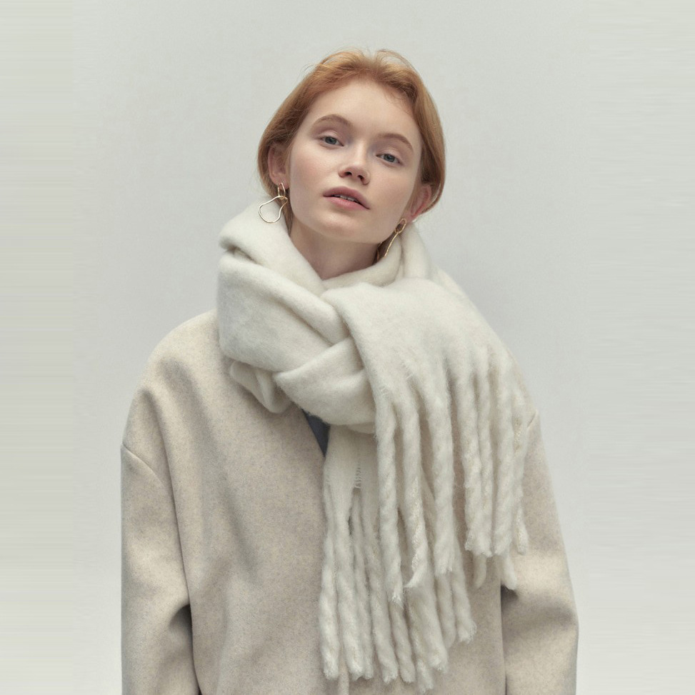 Wollen sjaal - luxe zachte dames winterwrap - Bakkermode.nl