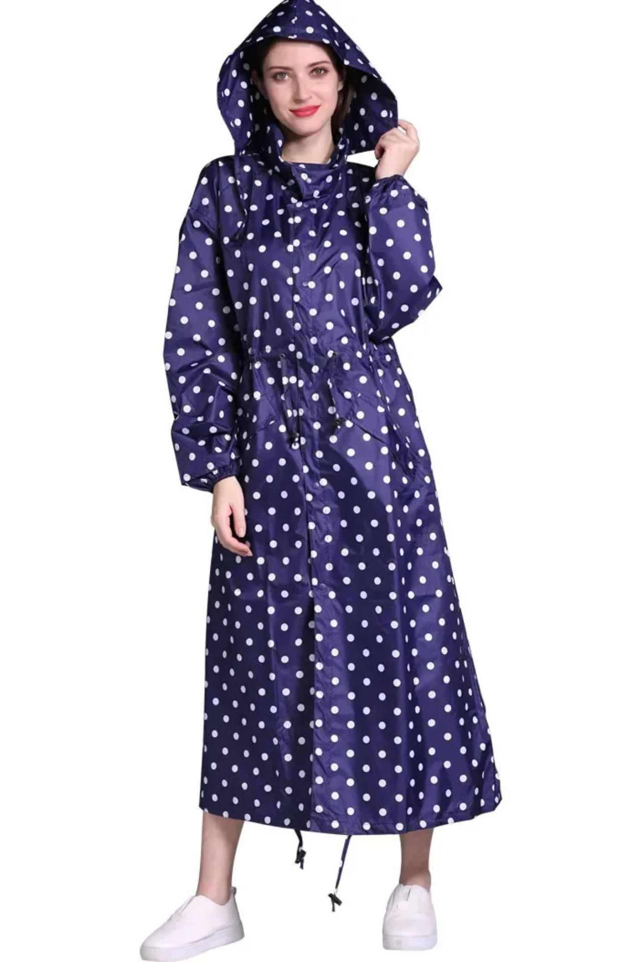 Lang bedrukte jas - stijlvolle gedessineerde dames outerwear