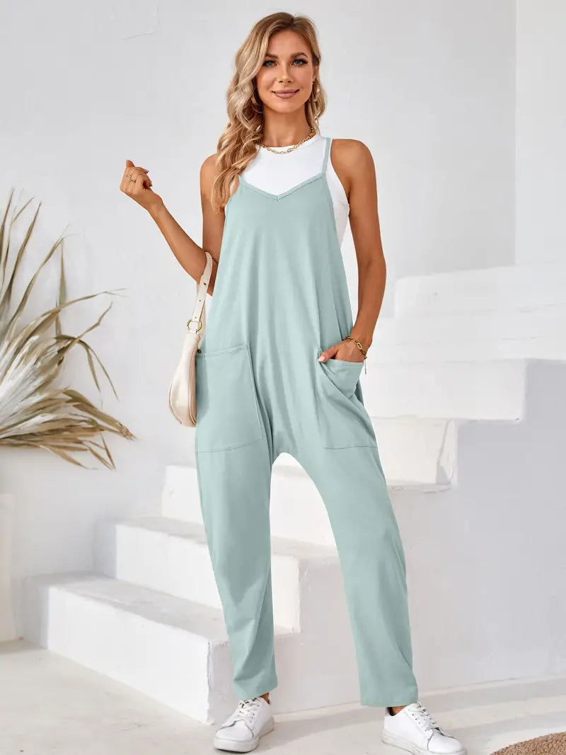 Dames katoenen dungarees met relaxte pasvorm - casual overalls voor elke dag