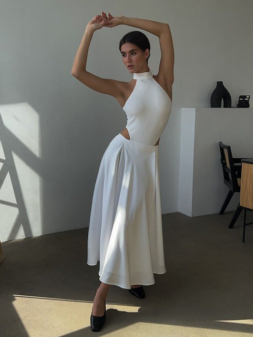 Vloeiende satijnen rok - elegante avondoutfit voor dames