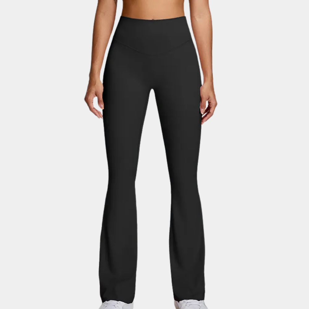 Dames flared leggings met hoge taille - stretchy yoga broeken voor een actieve levensstijl