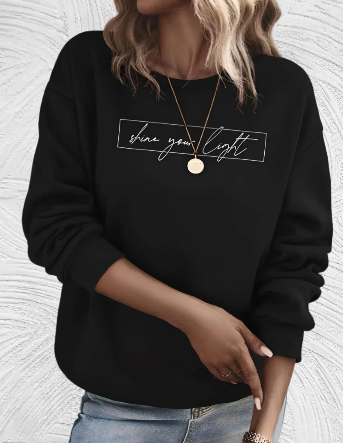 Dames sweatshirt met inspirerende quote - gezellige lange mouwen jumper voor casual dagelijks gebruik
