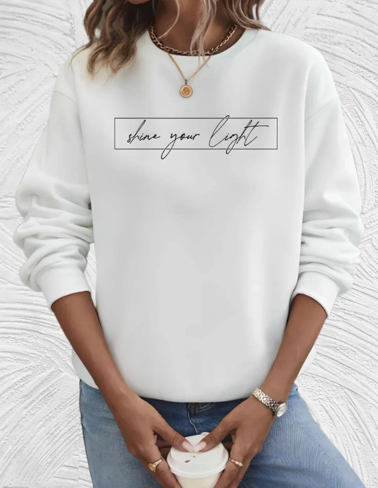 Dames sweatshirt met inspirerende quote - gezellige lange mouwen jumper voor casual dagelijks gebruik