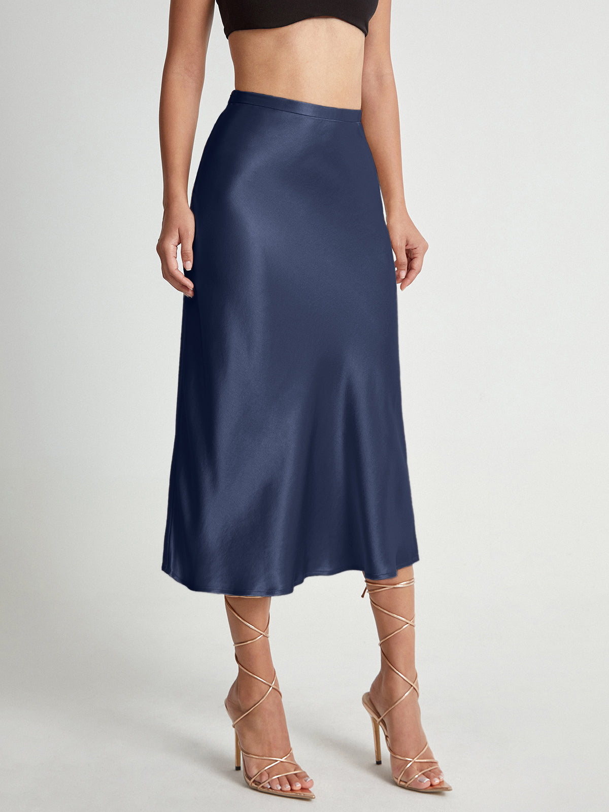Satijnen midi rok - elegante damesrok