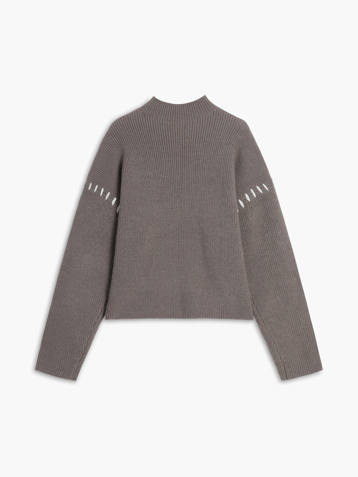 Oversized mock neck trui - losse damestrui met comfortabele pasvorm - Bakkermode.nl