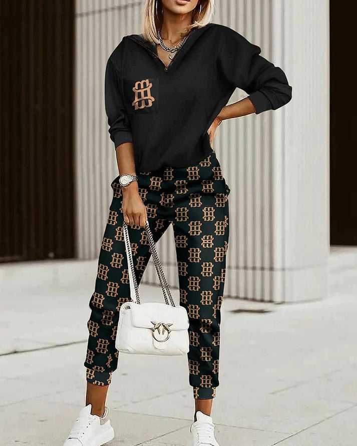 2-delige trainingsoutfit - trendy en gezellige dames lounge set