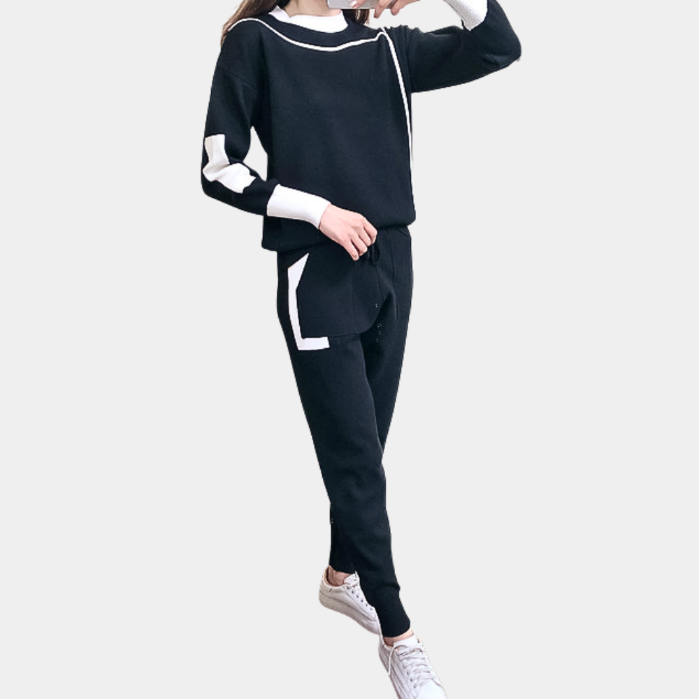 2-delige gebreide loungewear set - stijlvolle dames trui en broek