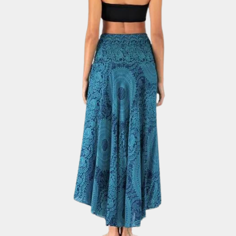 Bohemian maxi rok - lange rok met strik taille voor een moeiteloze stijl
