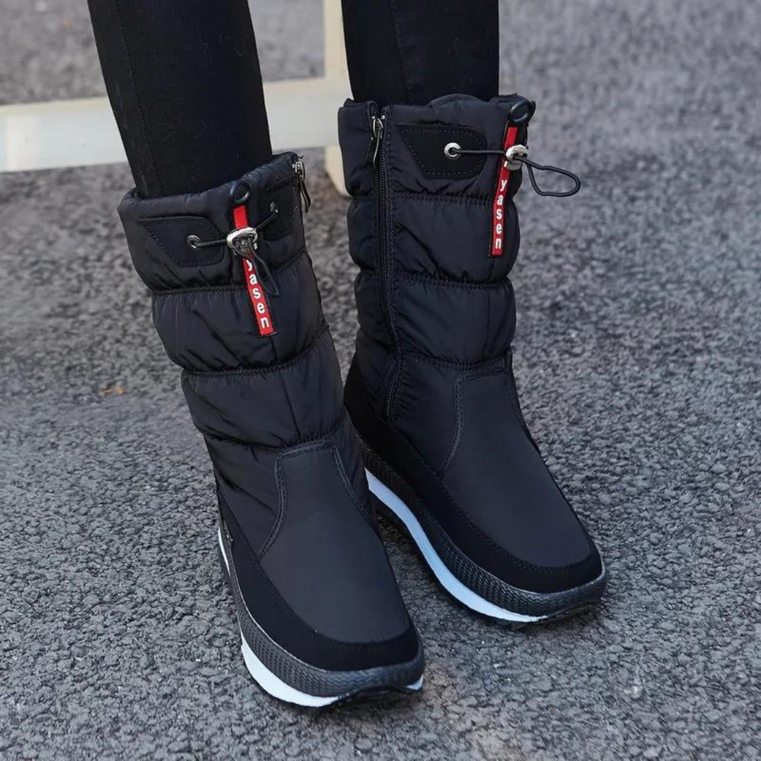 Dames winterboots - stijlvolle lichte puffer enkellaarzen - Bakkermode.nl