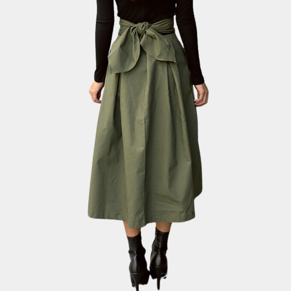 A-lijn midi rok - elegante hoge taille damesrok