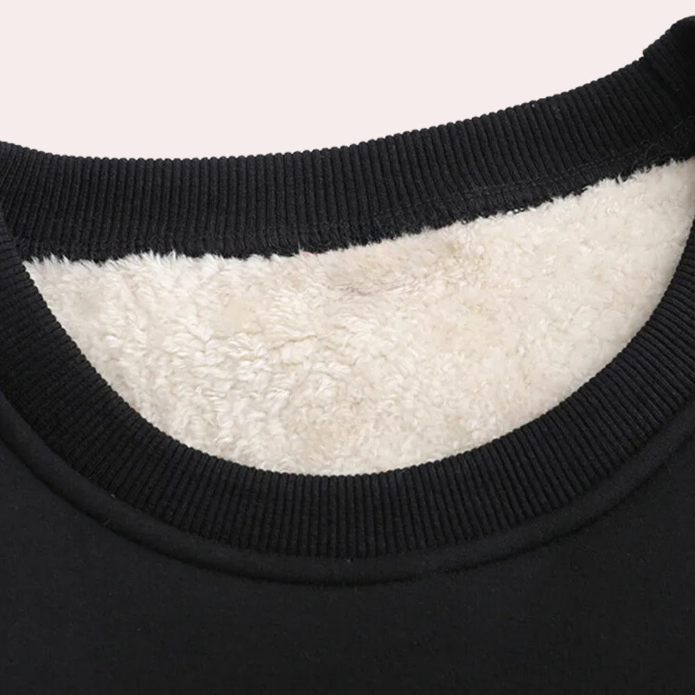 2-delige loungewear set - zachte dames fleece sweatshirt en joggers - Bakkermode.nl