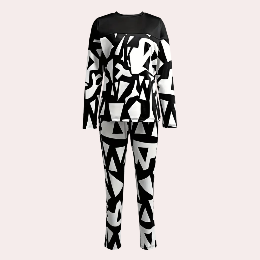 2-delige zwarte loungewear set - stijlvolle dames tracksuit