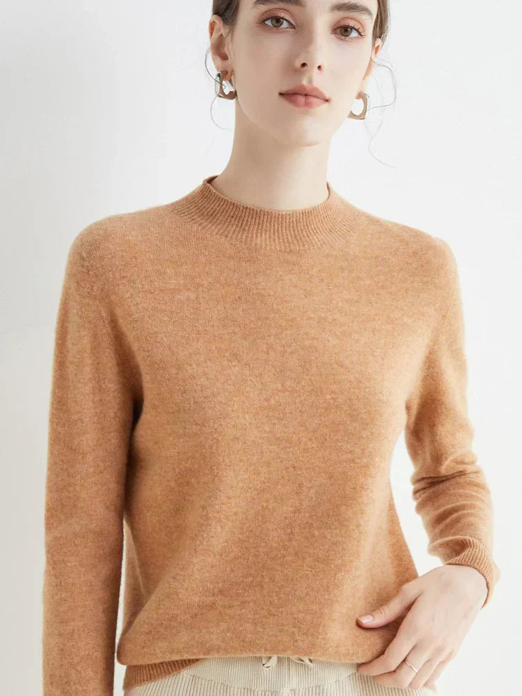 soft knit trui - stijlvolle dames gebreide top met ronde hals