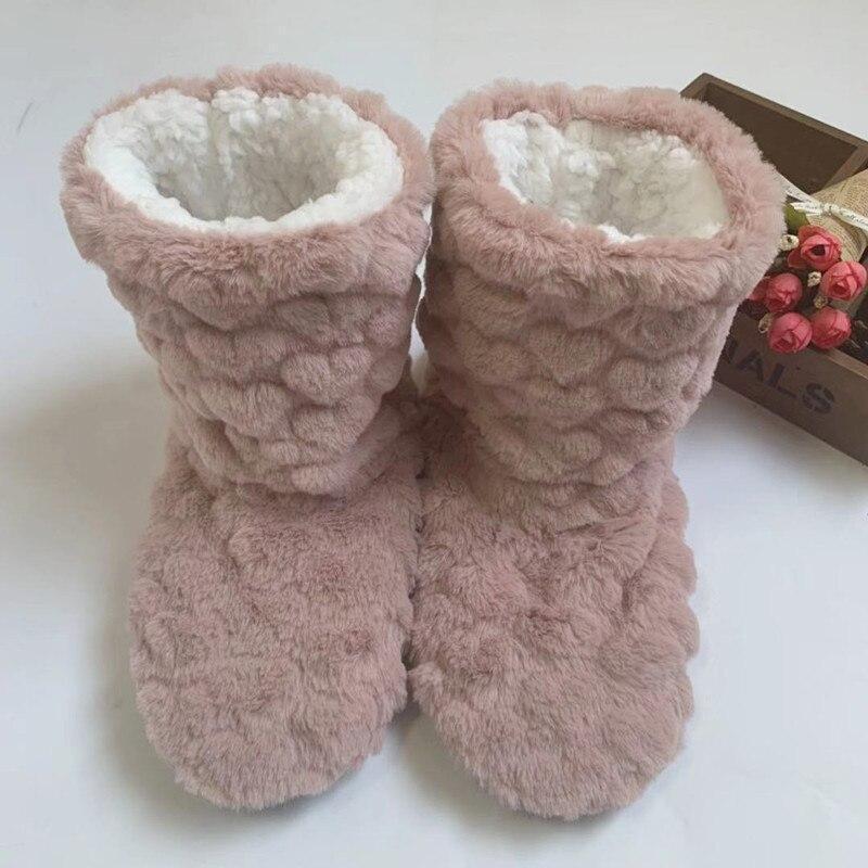 Dames pluche huisboots - gezellige faux fur sloffen - Bakkermode.nl