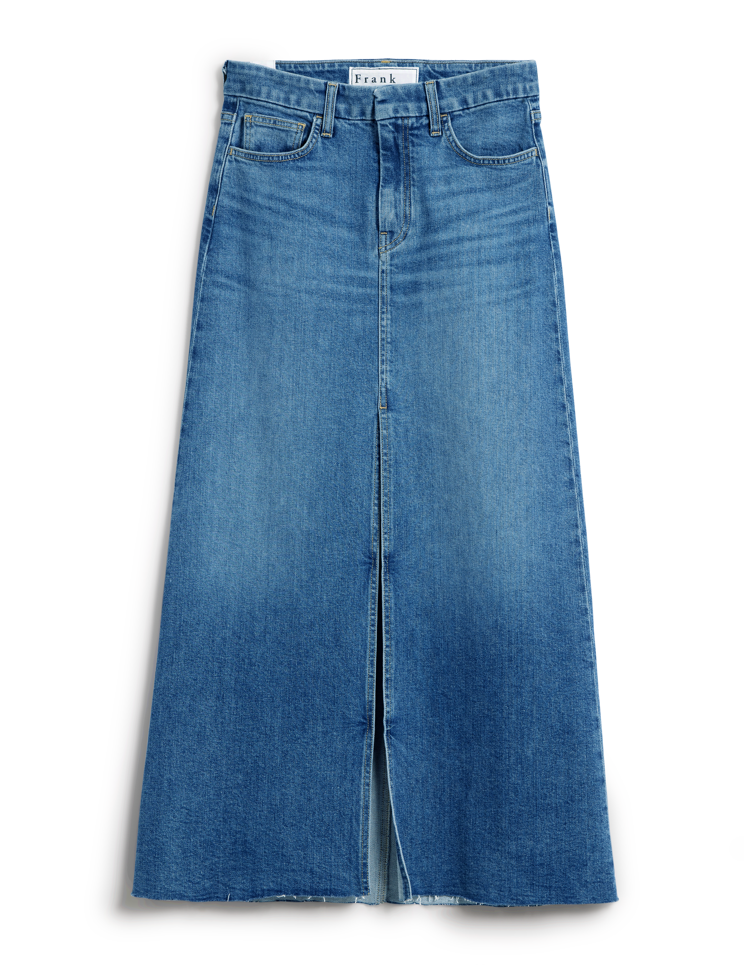 Denim maxi rok - stijlvolle lichtblauwe dames denimrok