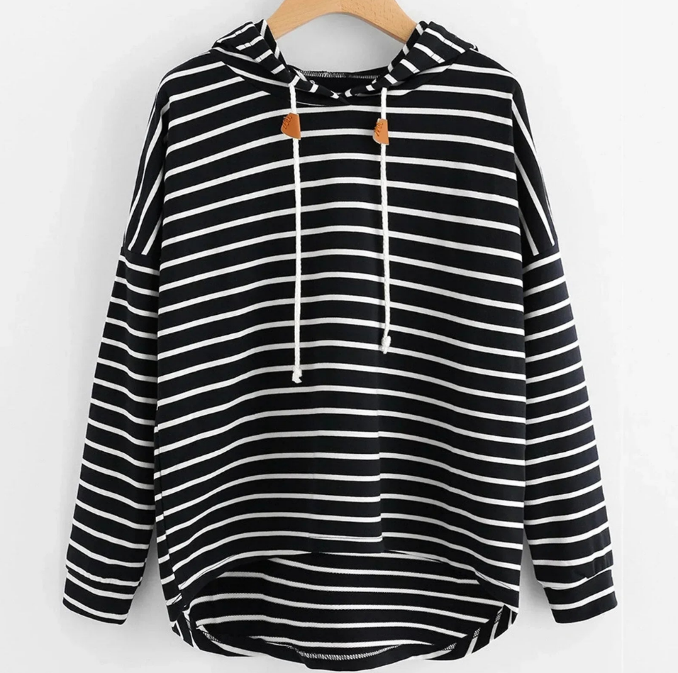 Gestreepte hoodie - casual dames top voor stijl en gezelligheid