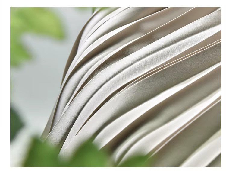 Geplisseerde midi rok - chique hoge taille damesrok